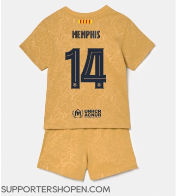 Barcelona Memphis Depay #14 Bortatröja Barn 2022-23 Kortärmad (+ korta byxor)